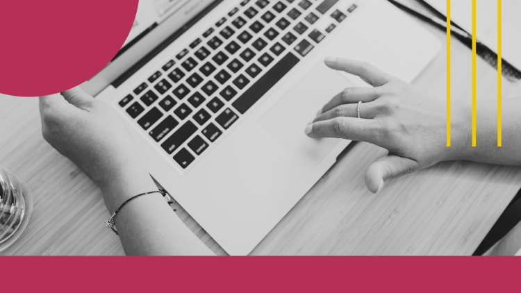 Person browsing on a laptop