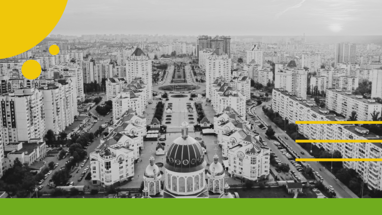 View of Kyiv buildings